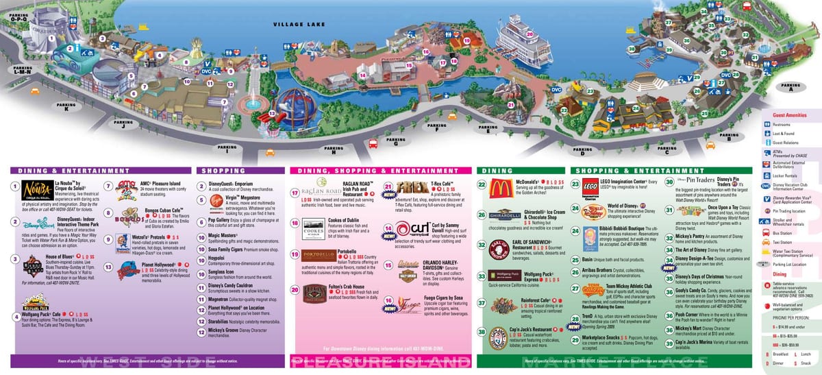 downtown Disney Orlando Karte
