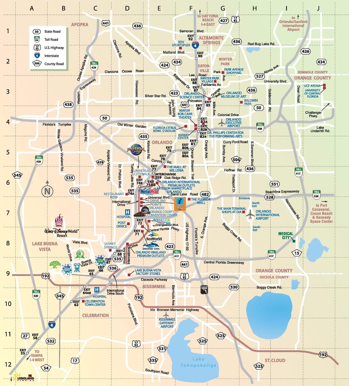 Orlando Stadtplan
