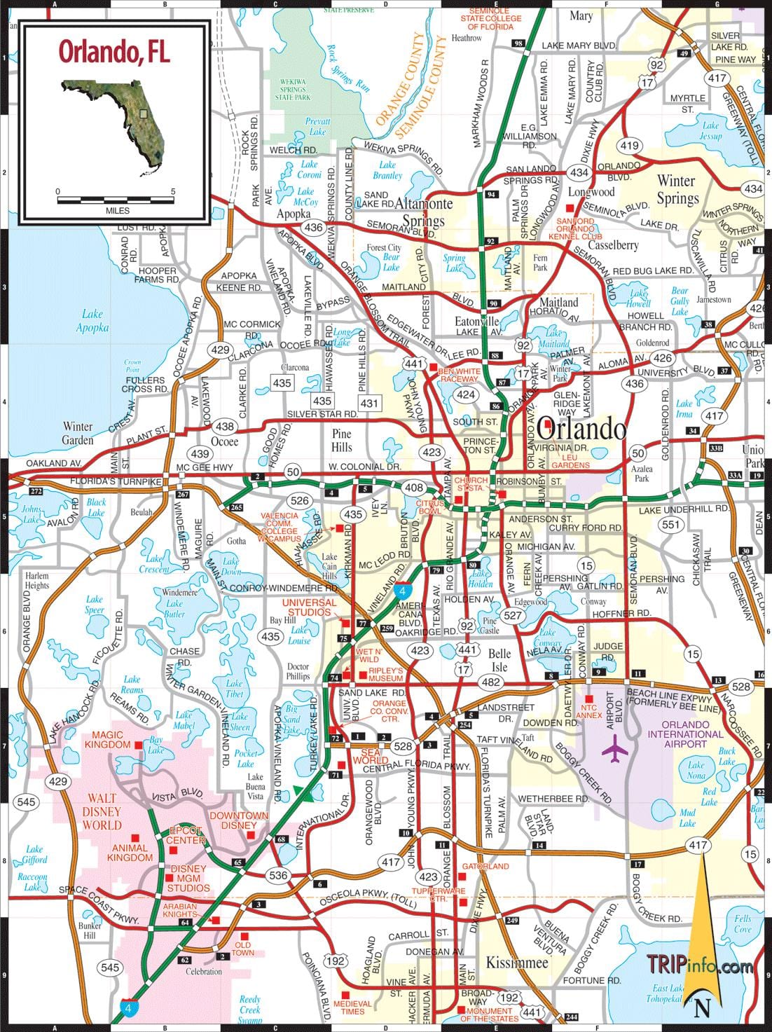 map Orlando Florida