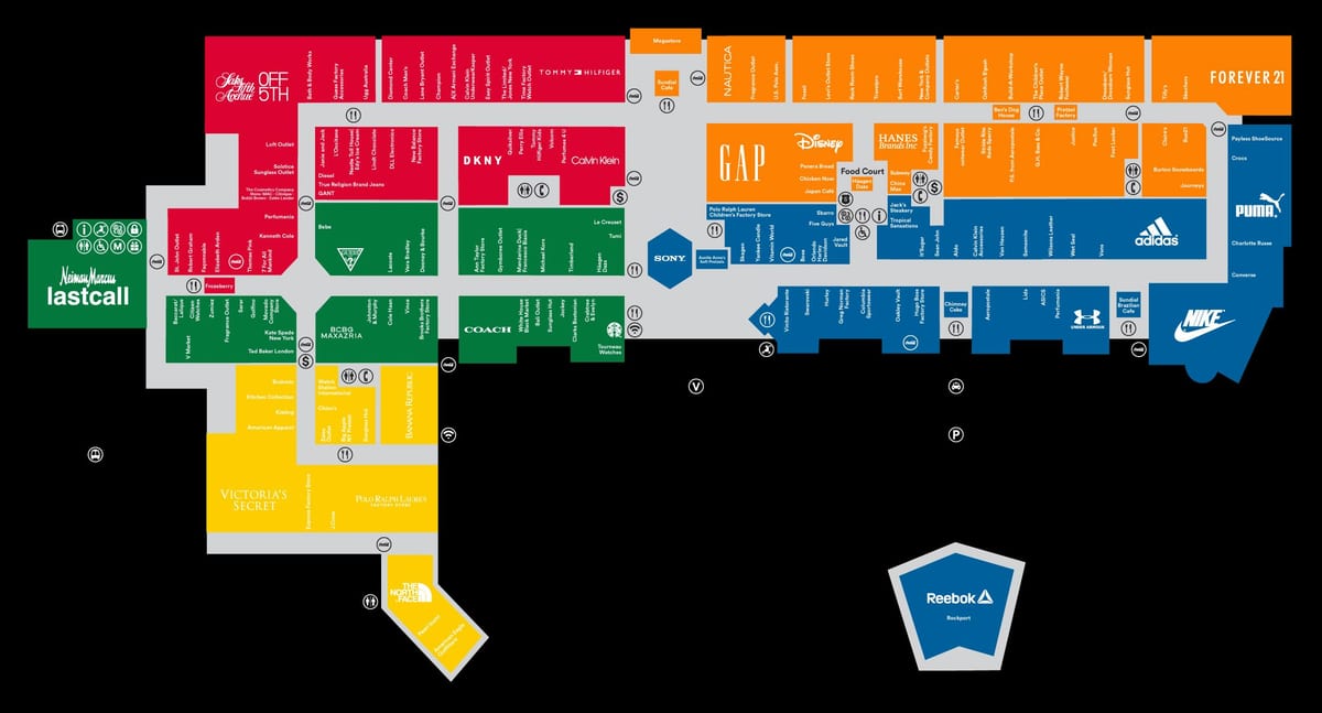 premium outlets, Orlando Karte anzeigen