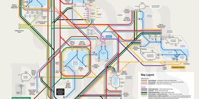 Walt Disney World monorail-Karte
