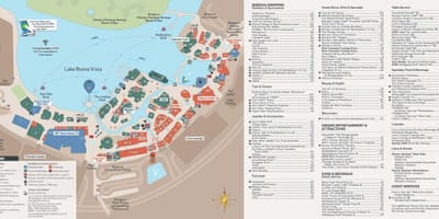 Karte von Disney springs