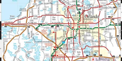 Straßenkarte von Orlando